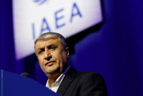Mohammad Eslami, head of the Atomic Energy Organization of Iran (AEOI), speaks at the opening of the International Atomic Energy Agency (IAEA) General Conference at the agency's headquarters in Vienna, Austria, September 15, 2025