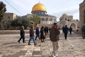 Jews visit the Temple Mount, the site where the First and Second Temples once stood. Holy to both Jews and Muslims, it has been a flashpoint since 1967.