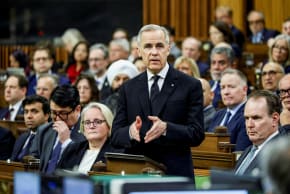 Canada's Prime Minister Mark Carney makes a statement about the mass shooting in Tumbler Ridge, at the House of Commons in Ottawa, Ontario, Canada, February 11, 2026. 