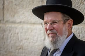 Rabbi Kalman Ber attends the second round in the elections of for the new Chief Ashkenazi rabbi, at the Chief Rabbinate headquarters in Jerusalem, October 31, 2024. 