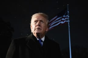US President Donald Trump speaks with reporters before departing from the White House in Washington, DC, on February 6, 2026. 