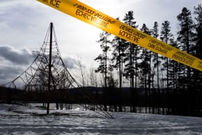 The playground at Tumbler Ridge Secondary School following a mass shooting on Feb,10.