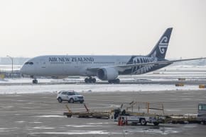An Air New Zealand Boeing 787 at O'Hare International Airport, Chicago, pictured in 2018; illustrative.