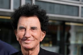 IMA president Jack Lang poses before visiting the exhibition “Treasures rescued from Gaza” , at the Arab World Institute (IMA) in Paris, France April 14, 2025. 