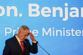 PRIME MINISTER Benjamin Netanyahu gestures as he speaks during the Conference of Presidents of Major American Jewish Organisations, on February 15, 2026.