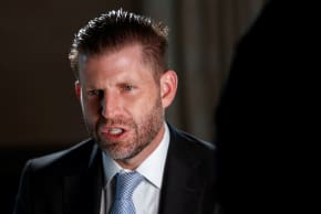 Eric Trump, Executive Vice President of The Trump Organization and son of US President Donald Trump, speaks to Reuters during an interview in Riyadh, Saudi Arabia, January 11, 2026.