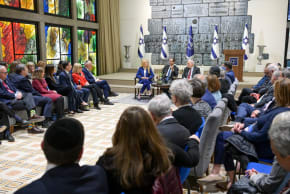 eeting on Tuesday between President Isaac Herzog and a large delegation of the Conference of Presidents of Major American Jewish Organizations.