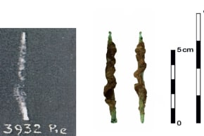 Original photograph of the artifact published in 1927 (L) and the actual artifact, February 20, 2026.