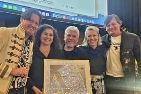 From right: Thomas Mark, Mary Klaus, Sivan and Anat Farag, and Klaus Mark.