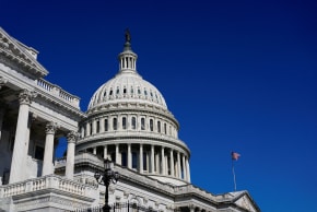 A view of the dome of the US Capitol building in Washington, DC, September 19, 2025. 