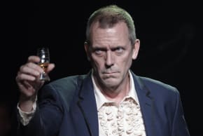 British singer and actor Hugh Laurie greets the audience before his performance at the 46th Montreux Jazz Festival in Montreux July 9, 2012.