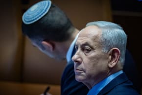 Prime Minister Benjamin Netanyahu attends a 40-signatures debate at the Knesset, in Jerusalem, February 23, 2026 (photo credit: YONATAN SINDEL/FLASH90)