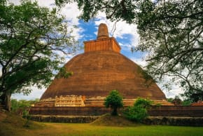 The Jetavanaramaya stupa in the ancient city of Anuradhapura, Sri Lanka