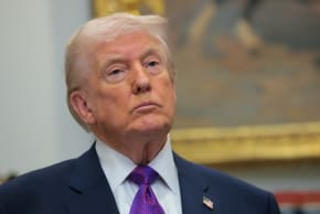 US President Donald Trump attends an event to announce a rollback of the 2009 Endangerment Finding in the Roosevelt Room at the White House on February 12, 2026 in Washington, DC.