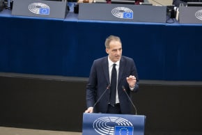 Raphael Glucksmann during a topical debate about state violence in Minneapolis and rule of law in the United states, at the European Parliament, in Strasbourg, on February 11, 2026.