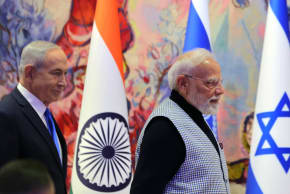 Indian PM Narendra Modi is seen at the Knesset, in Jerusalem, ahead of his speech as part of his state visit to Israel, February 25, 2026