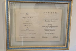 The Writer's wedding invitation from 1955, to take place in Melbourne’s St. Kilda  Synagogue.