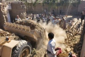 Aftermath of the Pakistani airstrikes in Bihsud district, Nangarhar province