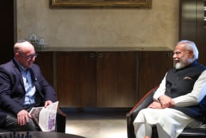 Jerusalem Post Editor-in-Chief Zvika Klein sits down for an interview with Indian Prime Minister Narendra Modi on February 26, 2026. 