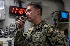 US CENTCOM chief Adm. Brad Cooper makes an announcement aboard aircraft carrier USS Abraham Lincoln in the Arabian Sea February 7, 2026; illustrative.