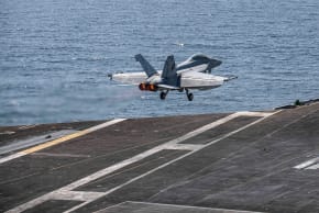 A still image released by US Central Command (CENTCOM), which accompanied a press release describing the operation dubbed "Epic Fury", an attack by the United States and Israel on Iran, shows a rocket launch from a ship, in this picture obtained from social media released on February 28, 2026. 