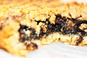 Poppy Seed Cake Made with Shortcrust Pastry.