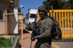 Israeli soldiers near the northern Israeli border with Lebanon, February 28, 2026