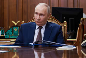 Russian President Vladimir Putin attends a meeting with Amur Region Governor Vasily Orlov in Moscow, Russia March 2, 2026