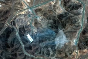 Una vista satelital muestra una panorámica del complejo subterráneo de Fordow, después de que Estados Unidos atacara la instalación nuclear subterránea, cerca de Qom, Irán, el 22 de junio de 2025.