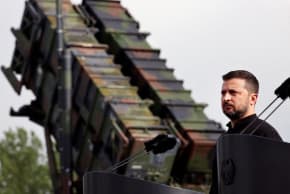 Ukrainian President Volodymyr Zelensky looks on during a visit to a military training area to find out about the training of Ukrainian soldiers on the “Patriot” anti-aircraft missile system, at an undisclosed location, in Germany, June 11, 2024; illustrative.