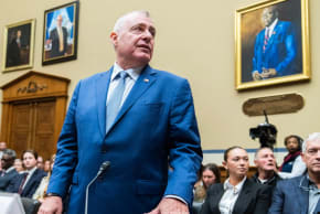 Lev Parnas, a former associate of Rudy Giuliani, arrives to testify during the House Oversight and Accountability Committee hearing titled "Influence Peddling: Examining Joe Biden's Abuse of Public Office," in Rayburn Building on March 20, 2024.