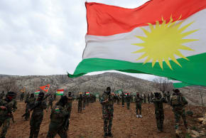 Iranian Kurdish fighters from the Kurdistan Freedom Party (PAK) take part in a training session at a base on the outskirts of Erbil, Iraq February 12, 2026.