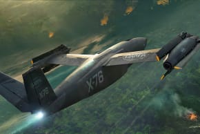 Artist’s concept for the SPRINT X-76, a proof-of-concept technology demonstrator that aims to demonstrate technologies and concepts needed for runway-independent, high-speed flight. 