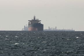 Tankers sail in the Gulf, near the Strait of Hormuz, as seen from northern Ras al-Khaimah, near the border with Oman’s Musandam governance, amid the US-Israeli conflict with Iran, in United Arab Emirates, March 11, 2026. 