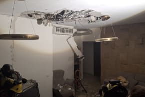 The aftermath of a direct Hezbollah rocket hit on a residence in Upper Galilee, March 11, 2026. (photo credit: UNITED HATZALAH‏)