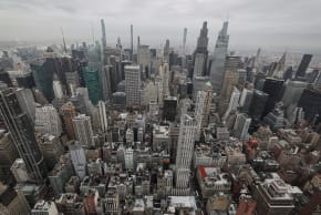 The skyline of Manhattan as seen from the Empire State Building in New York City, US, March 3, 2026.