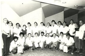 Students of Israel’s first paramedic course, conducted at MDA, at their graduation ceremony.
