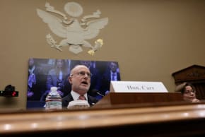 Federal Communications Commission (FCC) Chairman Brendan Carr testifies before a hearing of the US House Energy and Commerce Committee's Communications and Technology Subcommittee on Capitol Hill in Washington, January 14, 2026.