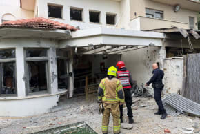 A home damaged by an Iranian missile strike on March 16, 2026.