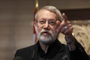Iran's Supreme National Security Council Secretary Ali Larijani speaks after meeting with Lebanese Parliament Speaker Nabih Berri, in Beirut, Lebanon August 13, 2025.