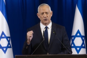 Benny Gantz on June 9, 2024 in Tel Aviv, Israel. 