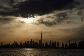 FILE PHOTO: A general view of the Dubai skyline, with Burj Khalifa visible in the center, amid the U.S.-Israel conflict with Iran, in United Arab Emirates, March 6, 2026.