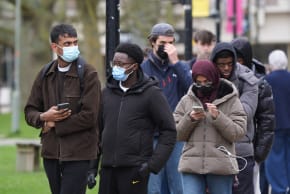 Students queuing for antibiotics outside a building at the University of Kent in Canterbury. Three schools have confirmed cases of meningitis after an outbreak killed two students and others were admitted to hospital on March 17, 2026. 