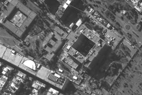 A SATELLITE image shows a closer view of the buildings of the Intelligence Ministry in Tehran, Iran, February 22, 2026, before airstrikes.