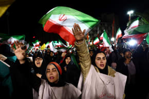 People attend an anti-US and Israeli rally, amid the US-Israeli conflict with Iran, in Tehran, Iran, March 17, 2026