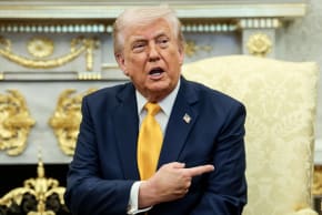 US President Donald Trump speaks during a meeting with Japanese Prime Minister Sanae Takaichi (not pictured) in the Oval Office at the White House in Washington, DC, US, March 19, 2026.