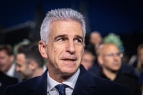 Mossad chief David Barnea attends a ceremony held at the Yad Vashem Holocaust Memorial Museum in Jerusalem, as Israel marks the annual Holocaust Remembrance Day. May 5, 2024.