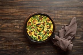 Vegetable omelet with spinach