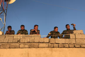 Kurdistan Regional Government Peshmerga at a mountain outpost. September 19, 2019.