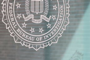The logo of the Federal Bureau of Investigations.